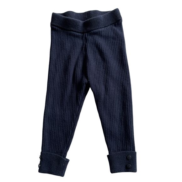 Grain De Ble Blue Ribbed Cuffed Pants - 12 Months - Picture 1 of 3